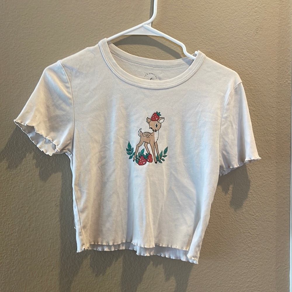 Strawberry Deer baby tee